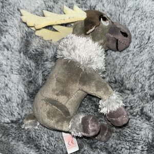 🐶3/20$ Disney’s Frozen Reindeer  TY Beanie Baby Sven Plush 6 1/2" 2015 Gray Read
